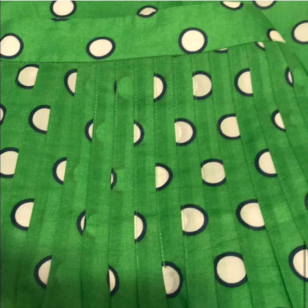 Jcrew Polka dot Skirt Size 6 green - Picture 8 of 9